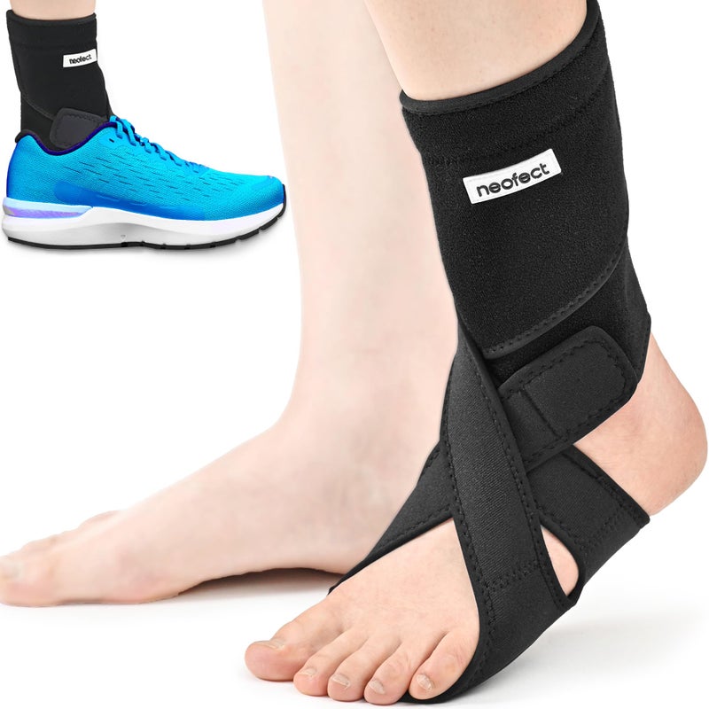 NEOFECT Drop Foot Brace Adjustable AFO Ankle Brace for Walking Stroke Recovery Breathable Material for Ankle and Foot Support Comfortable Design LargeLeft